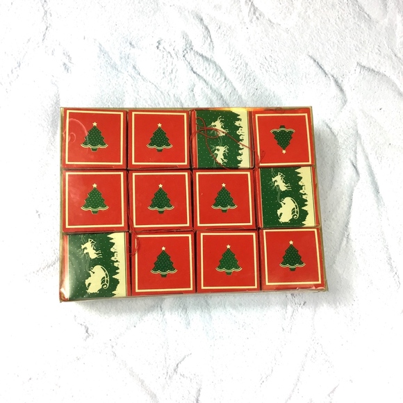 Christmas Boxes set of 12- 2” Small Ornaments - Picture 5 of 9